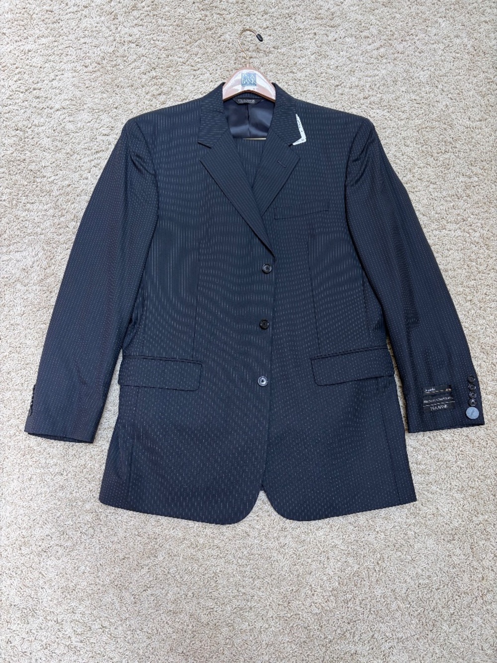 Jos. A. Bank Executive Collection Navy Pinstripe Suit 44L NWT